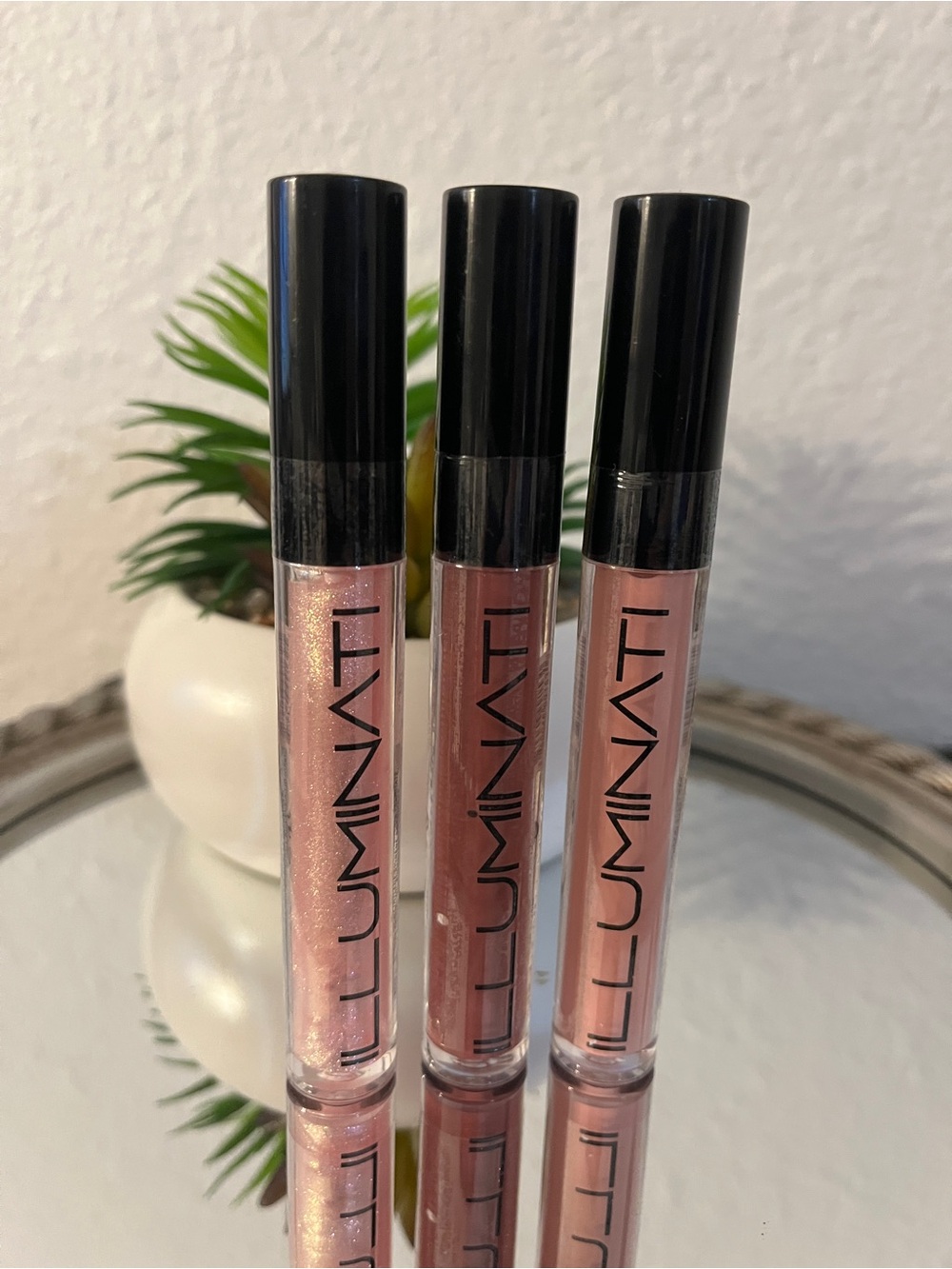 Luminatti Trio Lip Gloss Set — Shimmering Pink & Rose